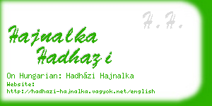 hajnalka hadhazi business card